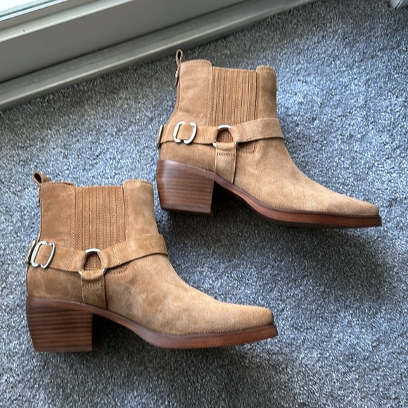 Sam Edelman Bellamie Bootie Camel Suede 9.5 - Picture 4 of 6